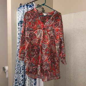 H&M orange jewel patterned dress